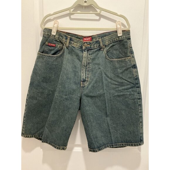 Chaps Denim Short 36 Men’s Medium Wash 5 Pocket Short - Picture 1 of 6
